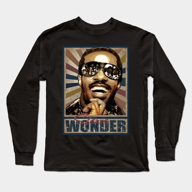 Stevie Wonder Long Sleeve T-Shirt by iceeagleclassic
